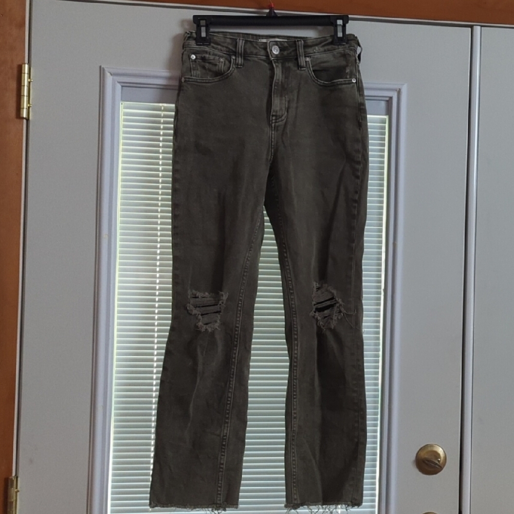 Distressed Gray Jeans